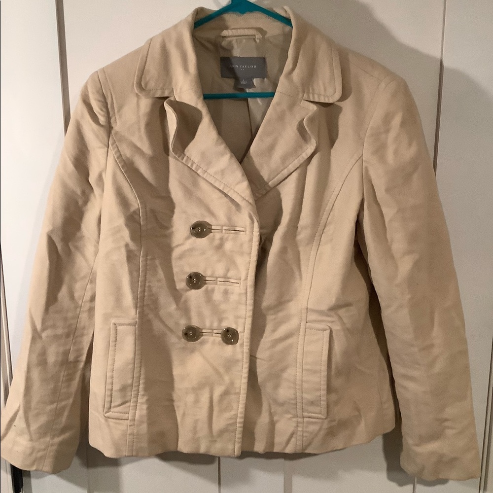 Ann Taylor tan pea coat